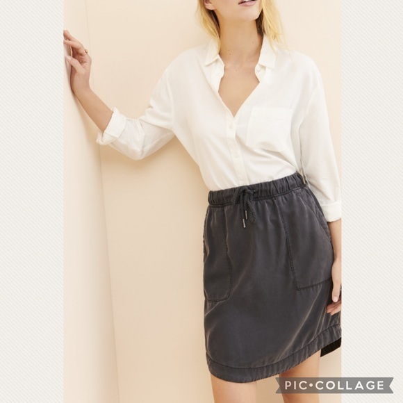 Anthropologie Klara Utility Mini Skirt in Slate - Picture 1 of 10